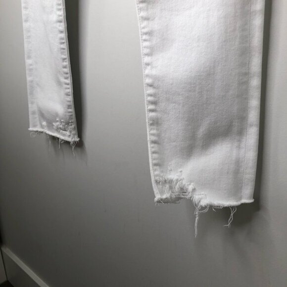 AGOLDE White Sophie Crop Sanction Distressed Ankle Jeans Size 24 NWT - Picture 7 of 11